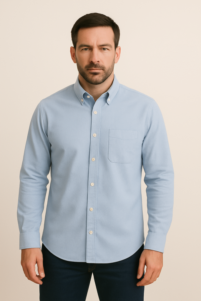 Camisa administrativa oxford manga larga