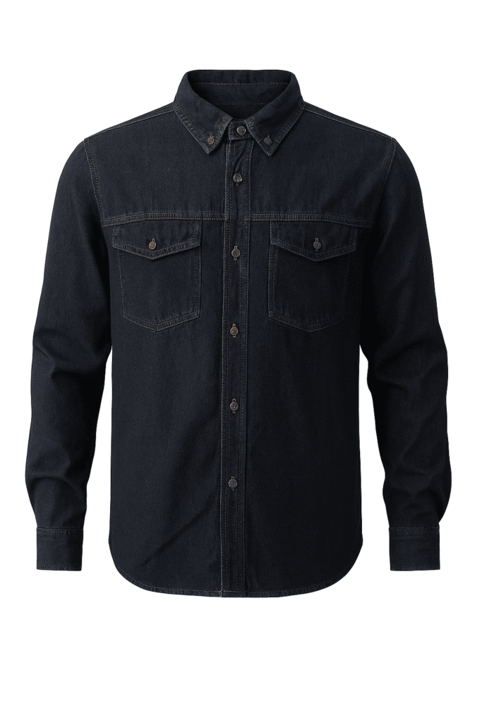 Camisa en indigo liviano