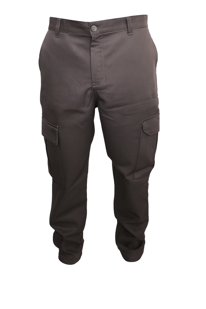 Pantalon tipo cargo color gris oscuro