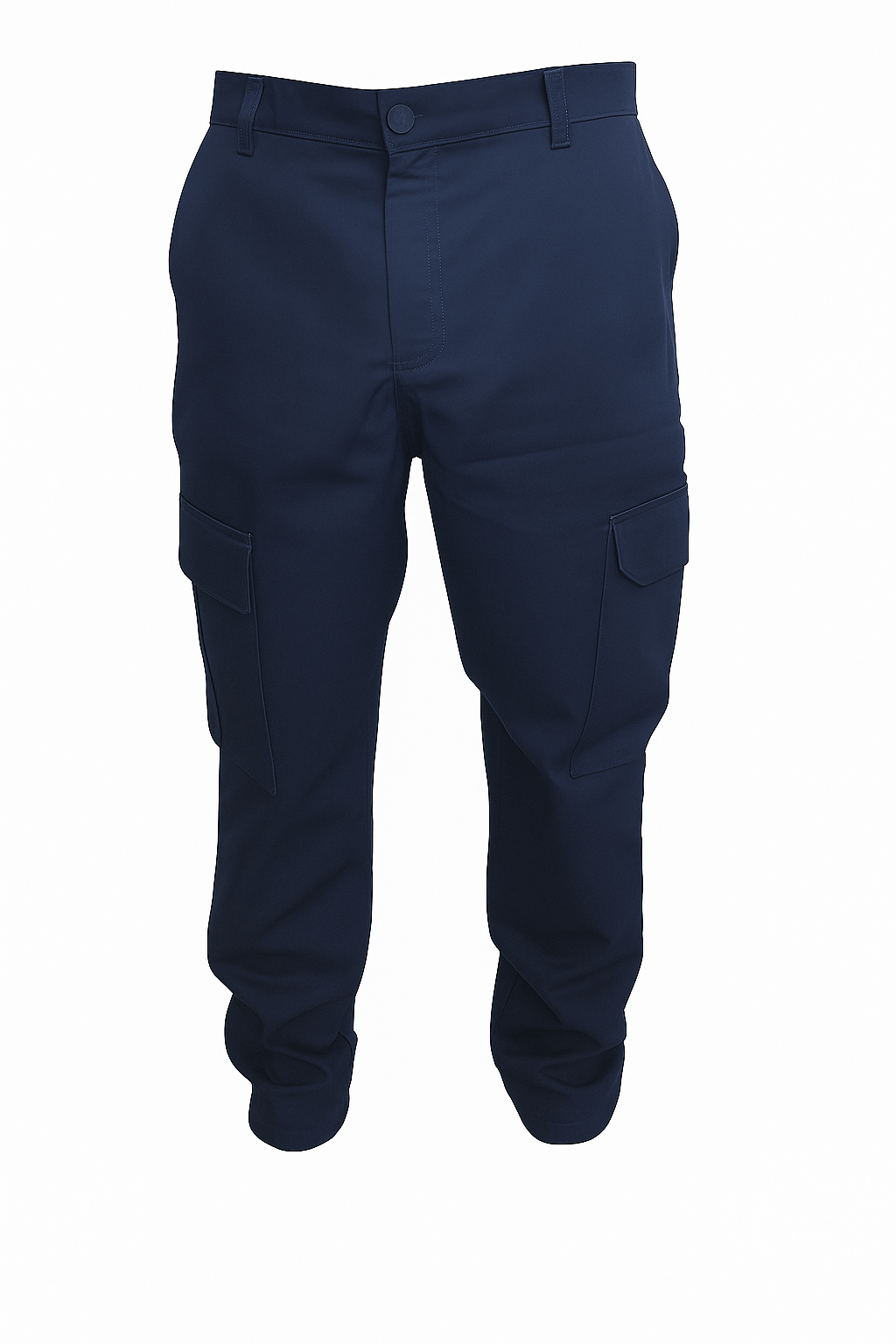 Pantalon tipo cargo en dril azul oscuro